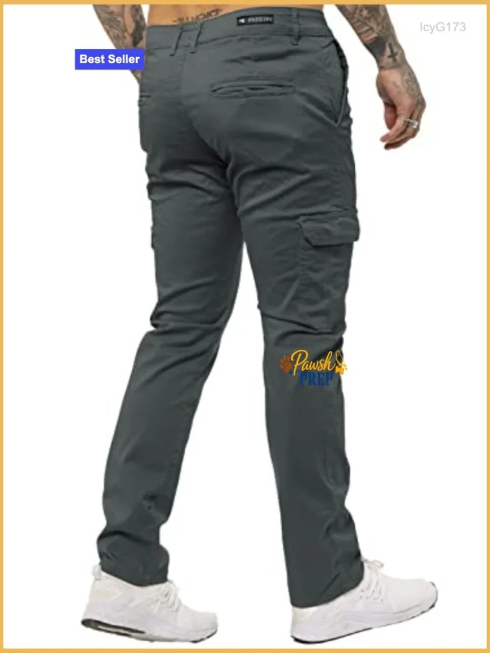 Mens Cargo Combat Trousers Slim Fit Stretch Chinos Cotton Casual